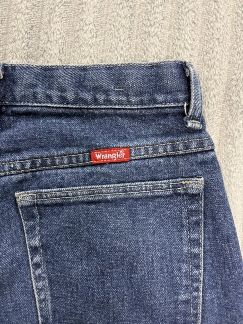 Wrangler Straight Leg Adjustable Waist‎ Jeans Boys 14 Blue 100% Cotton 25x27